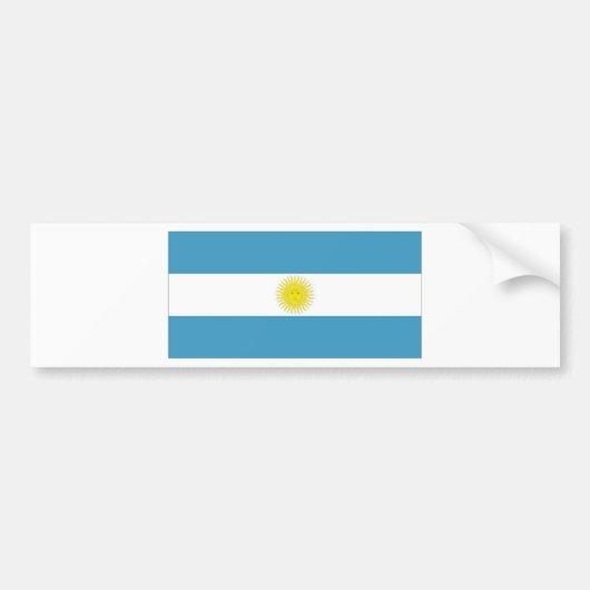 アルゼンチンの国旗 バンパーステッカー (正面)