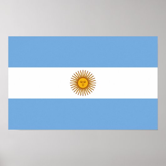 アルゼンチンの国旗 ポスター (正面)