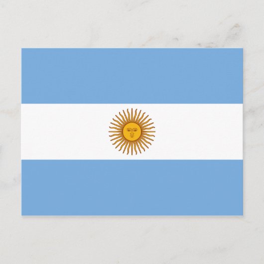 アルゼンチンの国旗 ポストカード (正面)