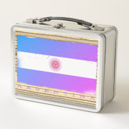 アルゼンチンの国旗 メタルランチボックス