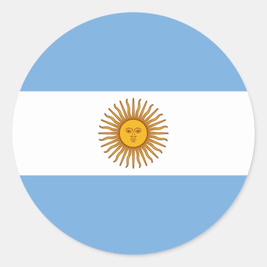 アルゼンチンの国旗 ラウンドシール (正面)