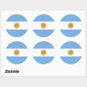 アルゼンチンの国旗 ラウンドシール (シート)