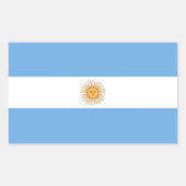 アルゼンチンの国旗 愛国的な長方形ステッカー デザイン 長方形シール (正面)