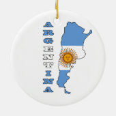 アルゼンチンの地図の旗 セラミックオーナメント (裏面)