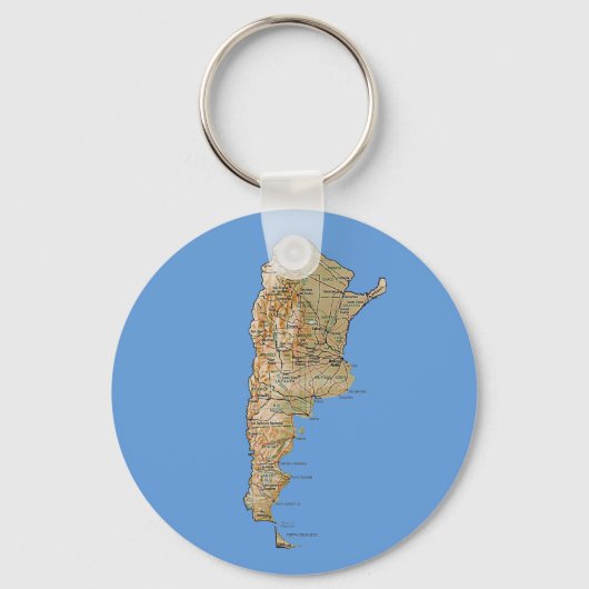 アルゼンチンの地図キーチェーン キーホルダー (正面)