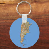 アルゼンチンの地図キーチェーン キーホルダー (正面)