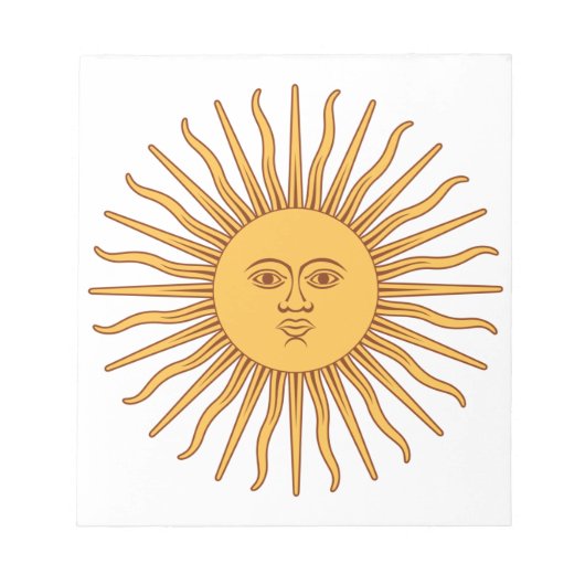 アルゼンチンの太陽 ノートパッド (正面)