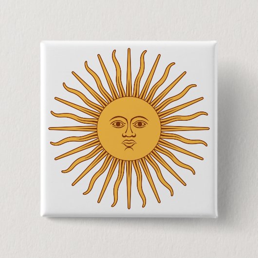 アルゼンチンの太陽 缶バッジ (正面)