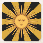 アルゼンチンの太陽、Sol de Mayoパーティー スクエアペーパーコースター (正面)