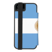 アルゼンチンの愛国的な旗 INCIPIO iPhoneウォレットケース (フォリオ裏面)