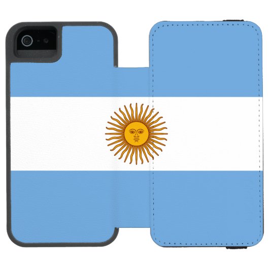 アルゼンチンの愛国的な旗 INCIPIO iPhoneウォレットケース (フォリオ Open)