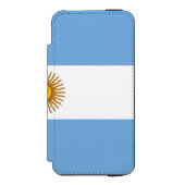 アルゼンチンの愛国的な旗 INCIPIO iPhoneウォレットケース (フォリオ 正面)