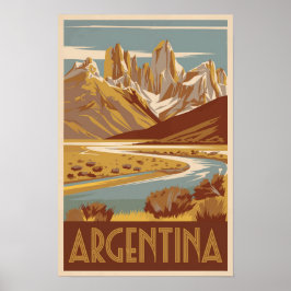 アルゼンチンの旅アートビンテージ ポスター