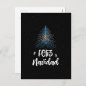 アルゼンチンの旗とのメリークリスマス シーズンポストカード (正面/裏面)