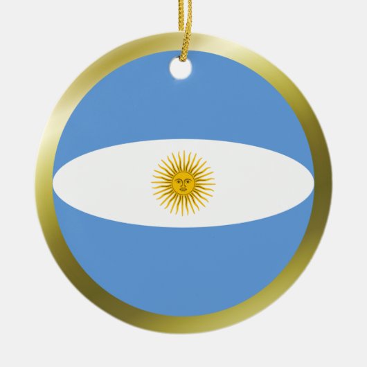 アルゼンチンの旗のオーナメント セラミックオーナメント (正面)