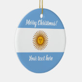 アルゼンチンの旗のクリスマスツリーの写真のオーナメント セラミックオーナメント (右)