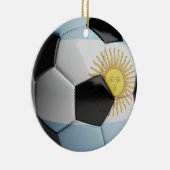 アルゼンチンの旗のサッカーボール セラミックオーナメント (右)