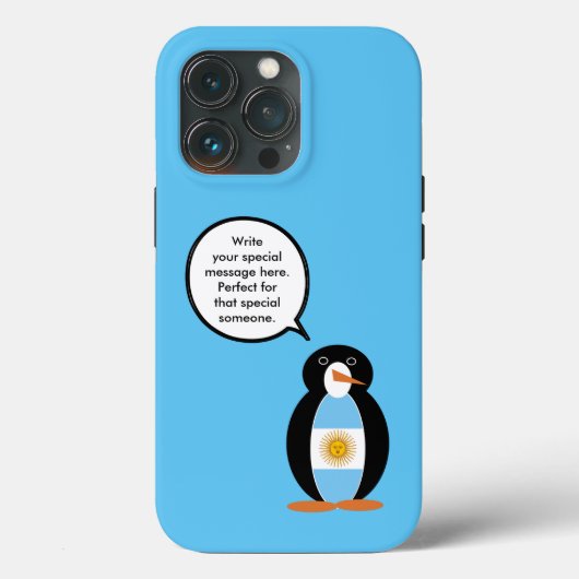 アルゼンチンの旗のペンギンさん カスタマイズ可能 Case-Mate iPhoneケース (裏面)