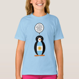 アルゼンチンの旗のペンギンさん カスタマイズ可能 Tシャツ