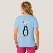 アルゼンチンの旗のペンギンさん カスタマイズ可能 Tシャツ (裏面フル)
