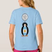 アルゼンチンの旗のペンギンさん カスタマイズ可能 Tシャツ (裏面)