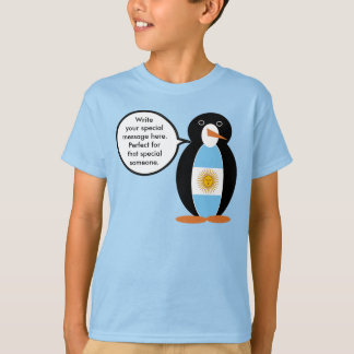 アルゼンチンの旗のペンギンさん カスタマイズ可能 Tシャツ
