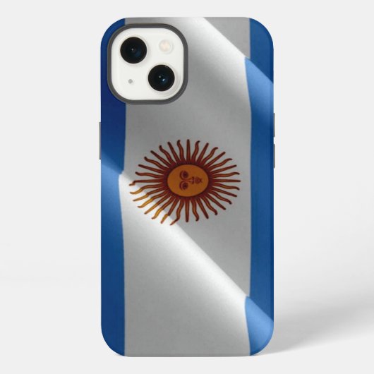 アルゼンチンの旗を振る iPhoneケース (裏面)