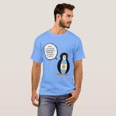 アルゼンチンの旗を着たペンギンの女性 メンズ Tシャツ (正面フル)
