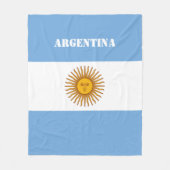 アルゼンチンの旗 アルゼンチン サッカー フットボール フリースブランケット (正面)