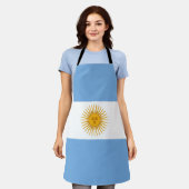 アルゼンチンの旗 エプロン (着用した状態)
