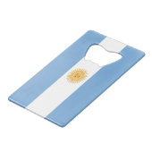 アルゼンチンの旗 クレジットカード栓抜き (正面アングル)