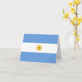 アルゼンチンの旗 グリーティングカード (黄色い花)