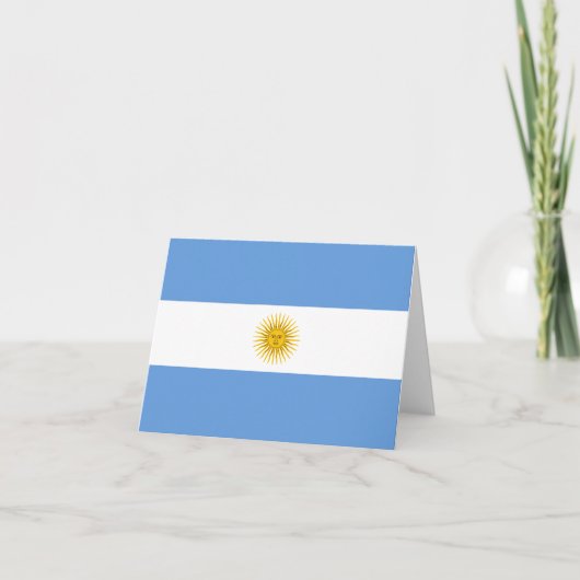 アルゼンチンの旗 グリーティングカード (正面)