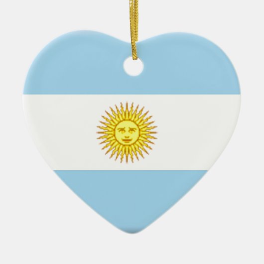 アルゼンチンの旗 セラミックオーナメント (正面)