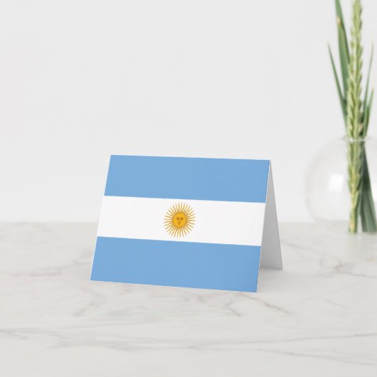 アルゼンチンの旗 ノートカード (正面)