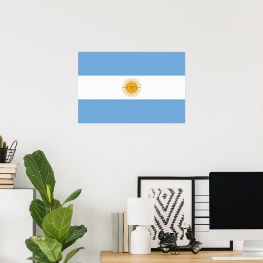 アルゼンチンの旗 ポスター (ホームオフィス)