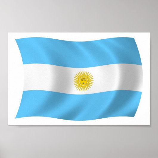 アルゼンチンの旗 ポスター 印刷 (正面)