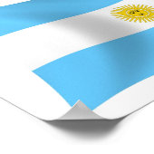 アルゼンチンの旗 ポスター 印刷 (角)