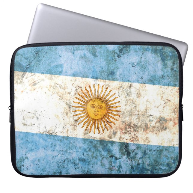 アルゼンチンの旗 ラップトップスリーブ (正面)