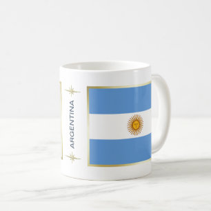アルゼンチンの旗 + 地図のマグ コーヒーマグカップ