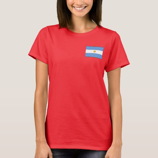 アルゼンチンの旗+地図Tシャツ Tシャツ (正面)