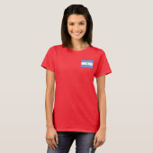 アルゼンチンの旗+地図Tシャツ Tシャツ (正面フル)
