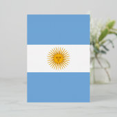 アルゼンチンの旗 箔招待状 (立ち正面)