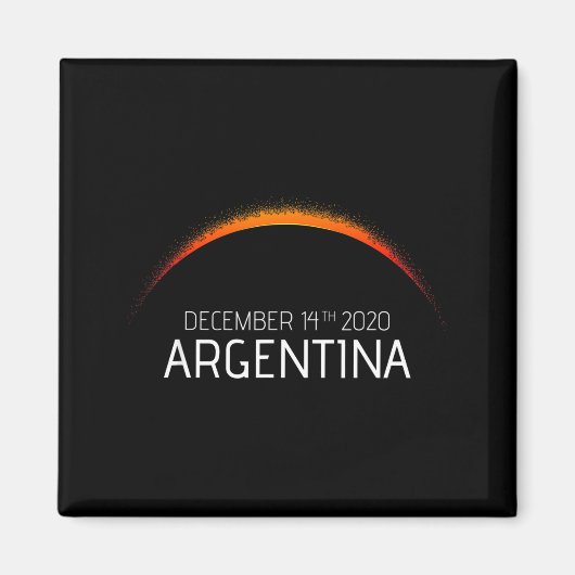 アルゼンチンの日食 2020 アルゼンチン 日食 マグネット (正面)