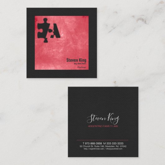 アルゼンチンの法改正 スクエア名刺 (正面/裏面)