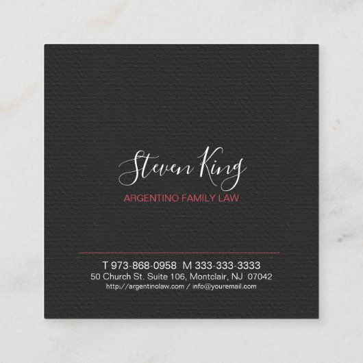 アルゼンチンの法改正 スクエア名刺 (裏面)