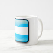 アルゼンチンの磨かれた旗 コーヒーマグカップ (正面右)