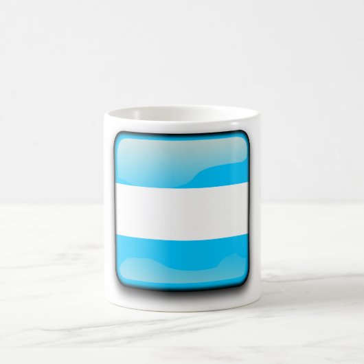 アルゼンチンの磨かれた旗 コーヒーマグカップ (中央)