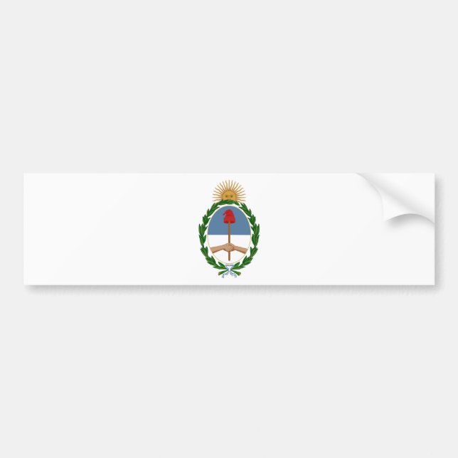 アルゼンチンの紋章付き外衣 バンパーステッカー (正面)