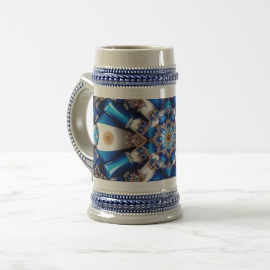 アルゼンチンの色とスタインマグデザイン ビールジョッキ (正面左)